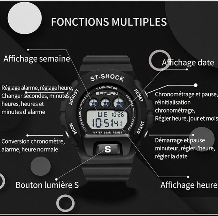 ST SHOCK WATCH WHITE
