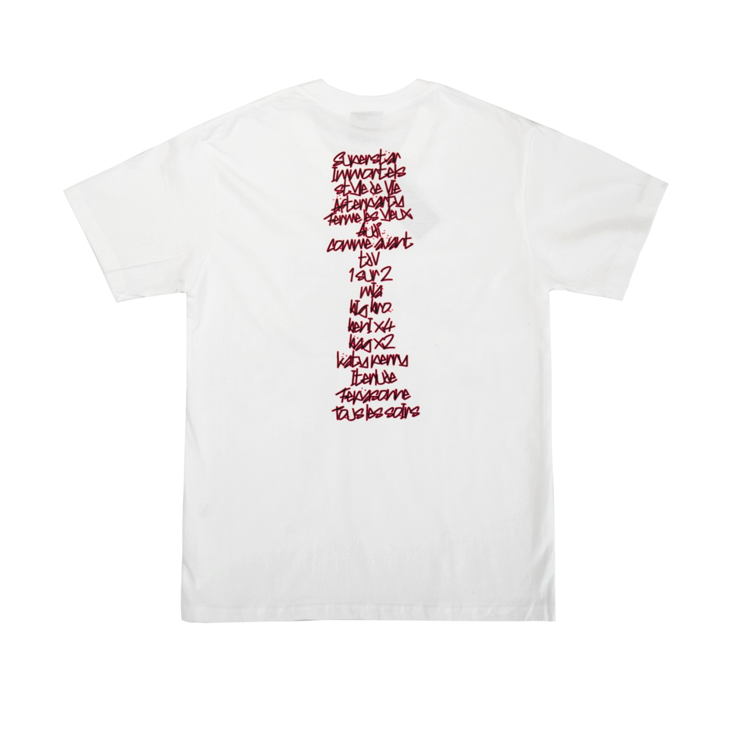 SATURN EPILOGUE TRACKLIST TEE BLANC
