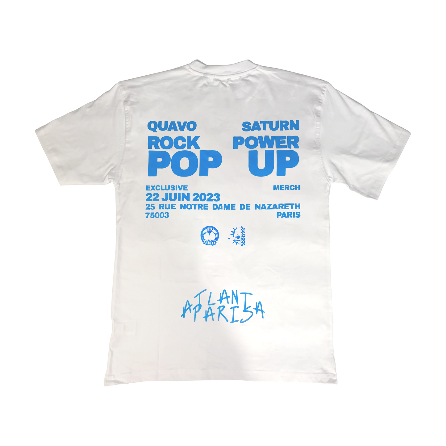 T SHIRT BLANC PARIS TO ATLANTA TOWER