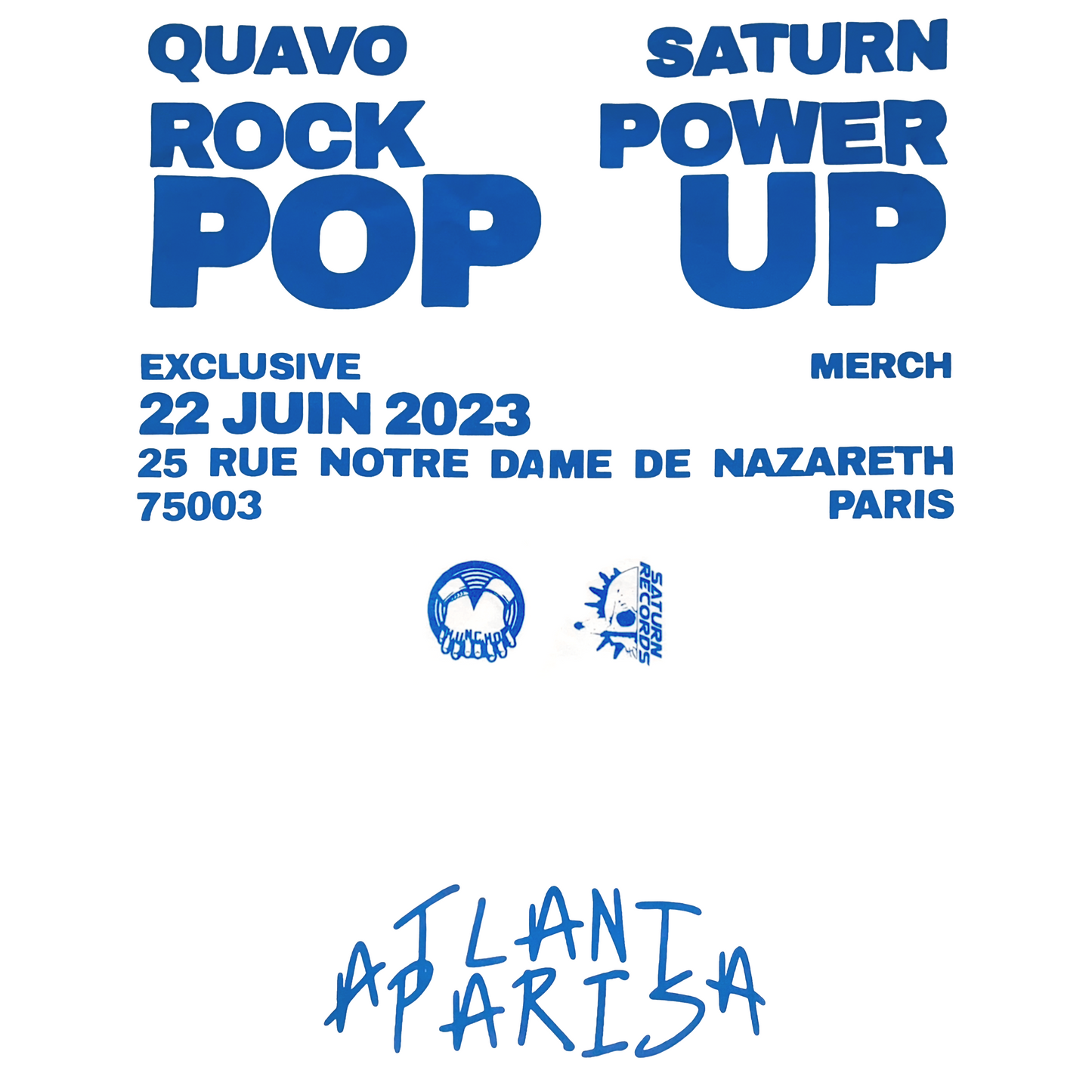 T SHIRT BLANC PARIS TO ATLANTA TOWER