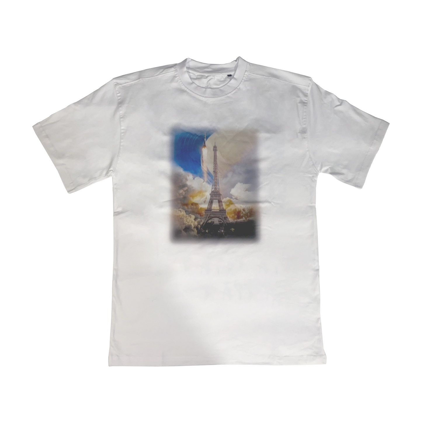 T SHIRT BLANC PARIS TO ATLANTA TOWER