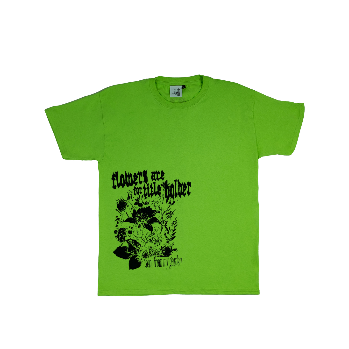 TITLE HOLDER LIME TEE