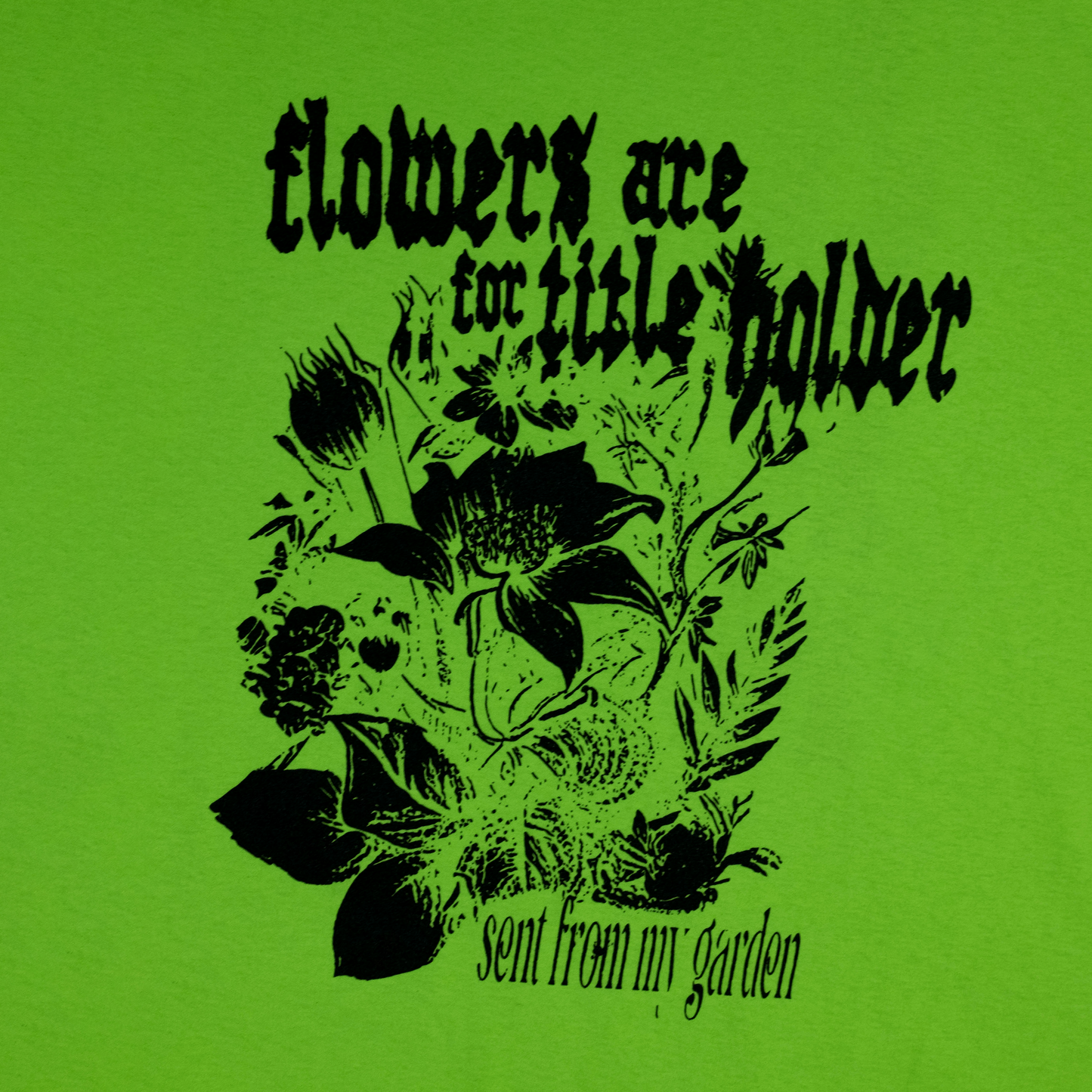 TITLE HOLDER LIME TEE