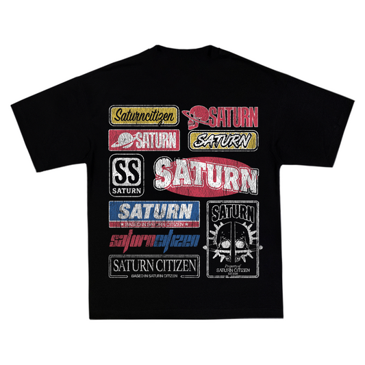 SATURN LOGO STACK BLACK