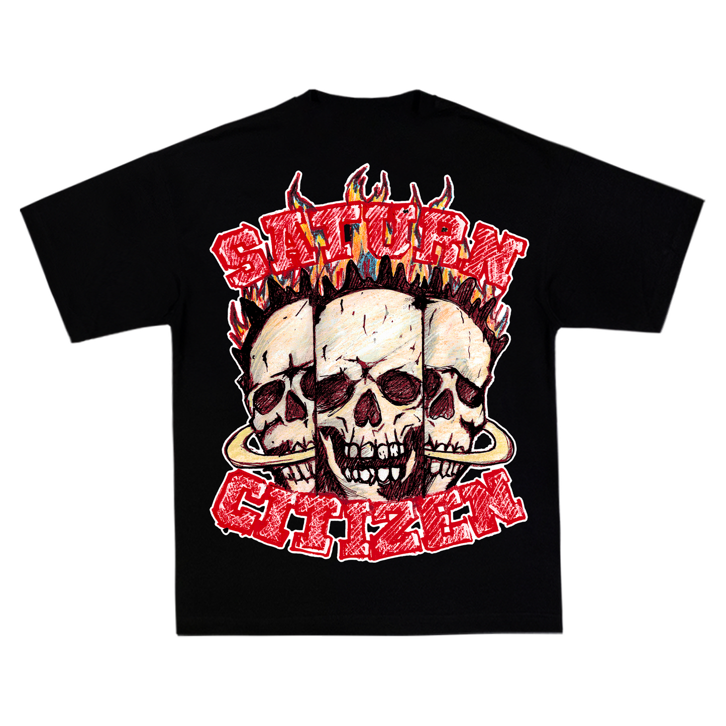 SATURN TRIPLE SKULL BLACK