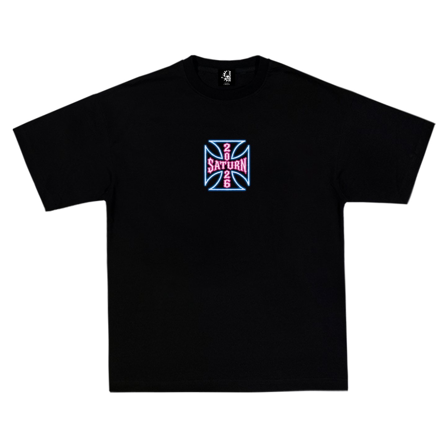 SATURN NEON CROSS BLACK