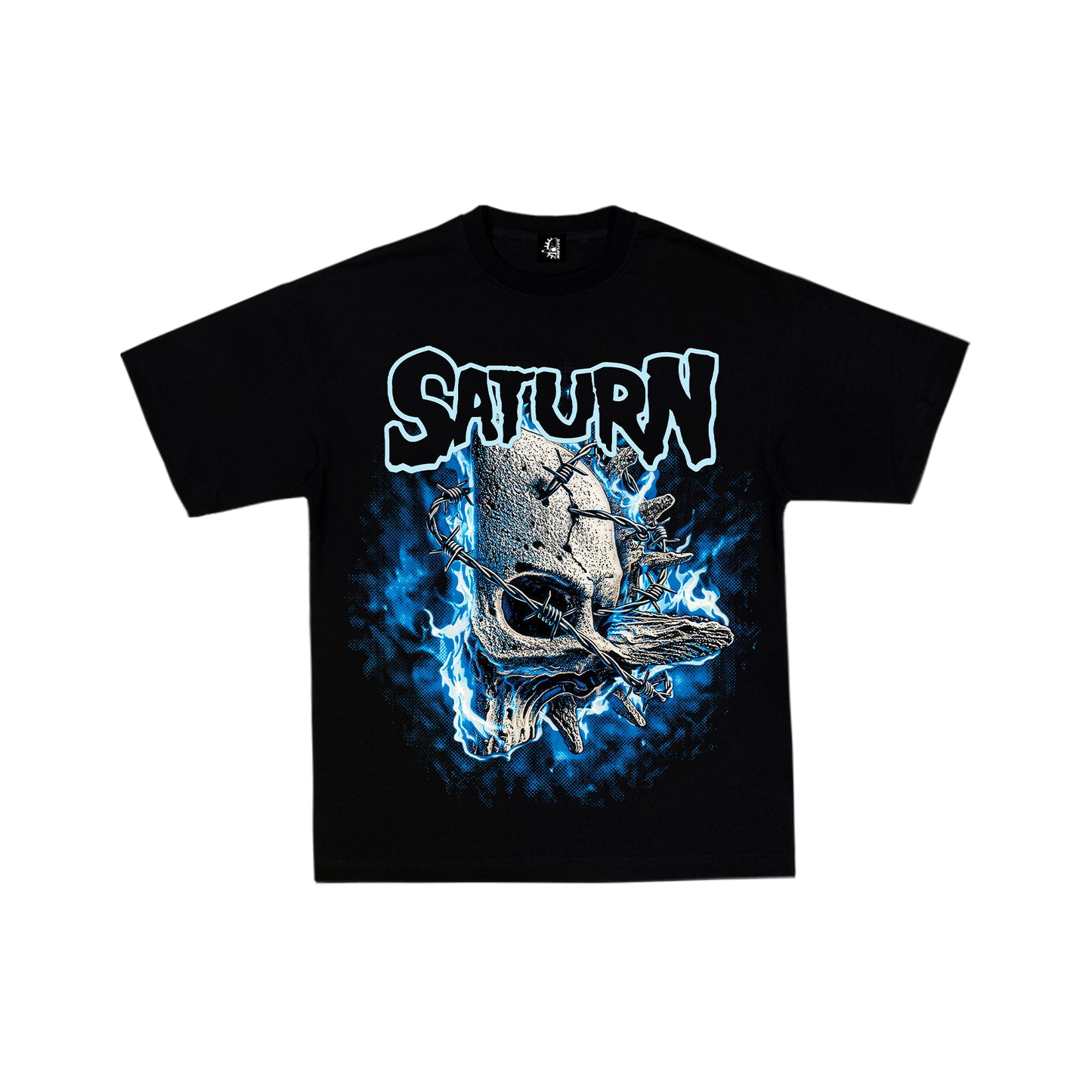 SKULL TEE BLEU