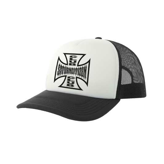 SATURN CAP CROSS WHITE-BLACK