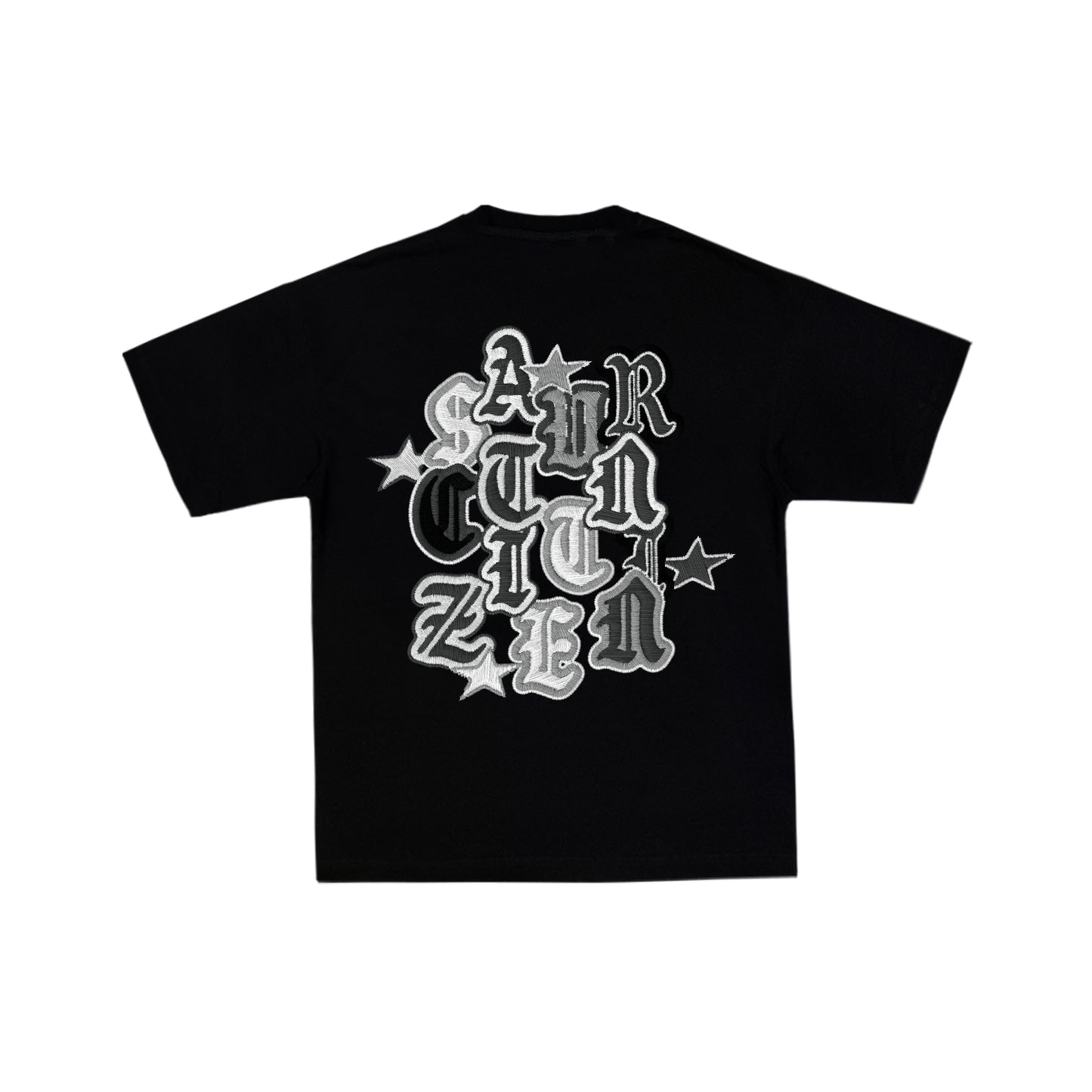 VARSITY PATCH TEE NOIR-CHROME