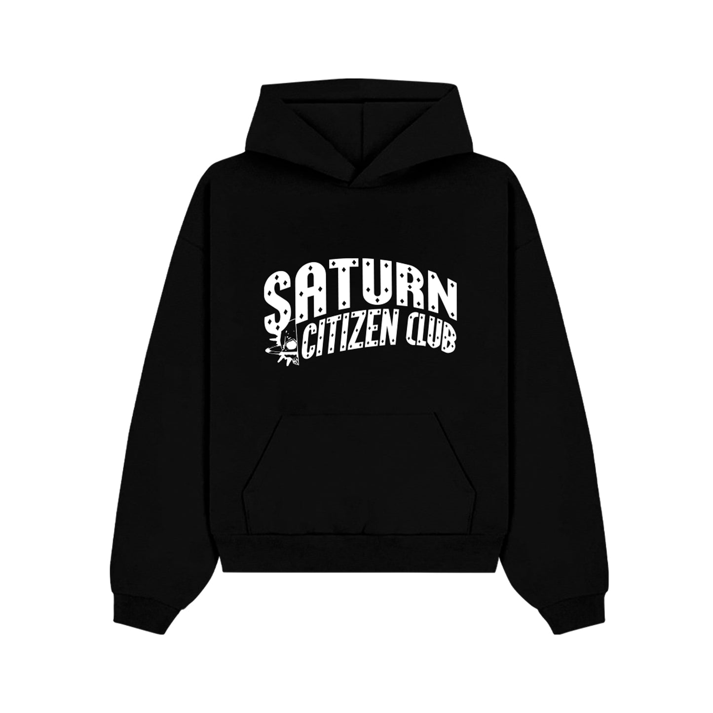 SATURN CITIZEN CLUB HEAVYWEIGHT HOODIE - BLACK NIGHT