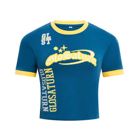 GLOSATURN BLUE BABY TEE