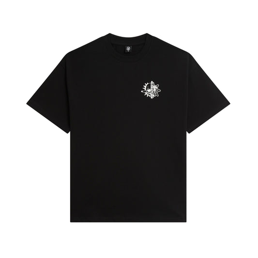 GLOSATURN BLACK PRINT TEE